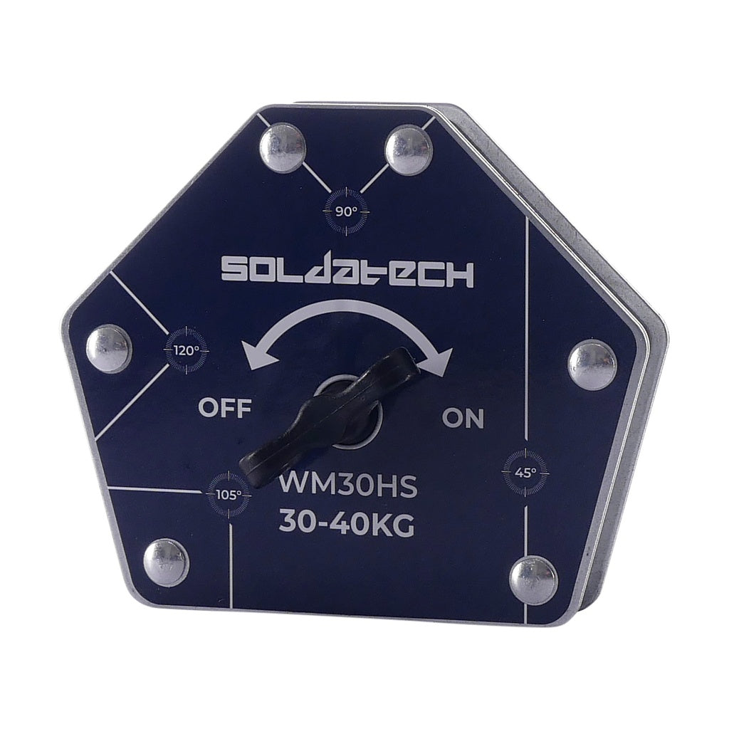 SOLDATECH 40 kg Schaltbarer Sechskant-Schweißmagnet – WM30HS