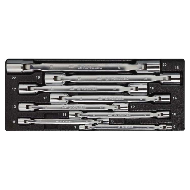 Deltach Knieschlüsselsatz, 8-teilig, S-Modul 207000