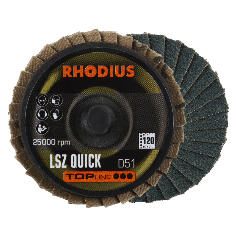 Rhodius Fächerscheibe Roloc, Ø50mm, K120, 3x R395063