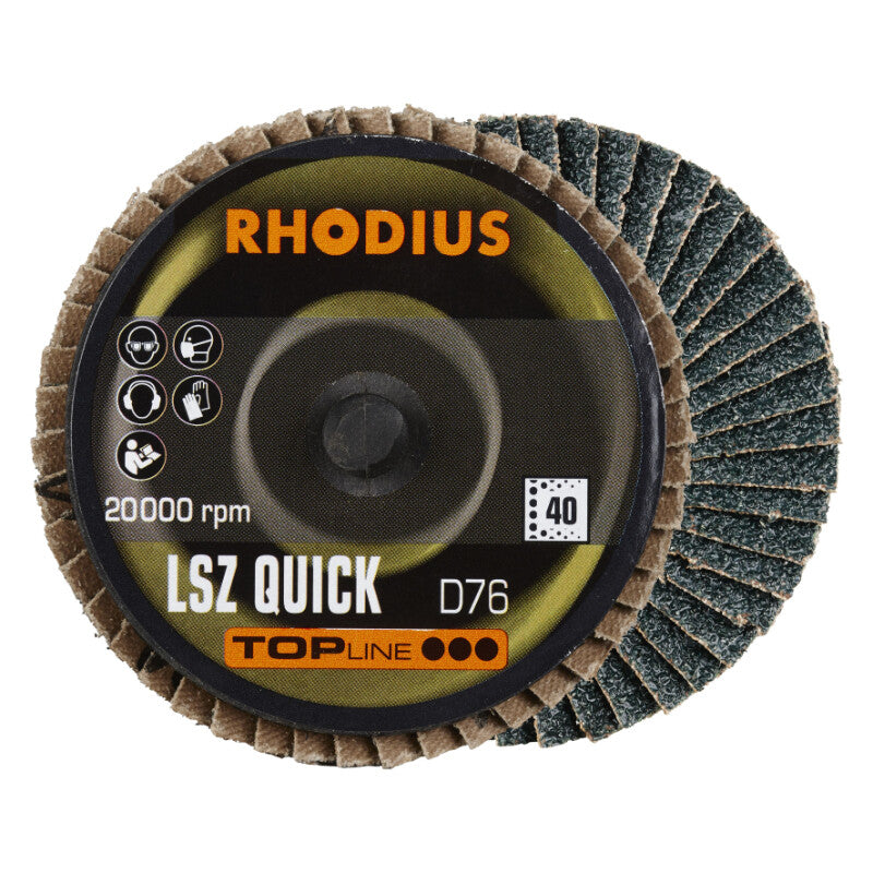 Rhodius Fächerscheibe Roloc, Ø75mm, K40, 3x R395053