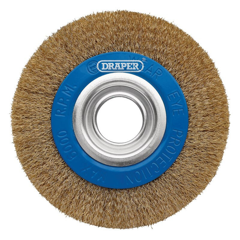 Draper Tools Stahldrahtbürste 150mm für Tischschleifer D08066