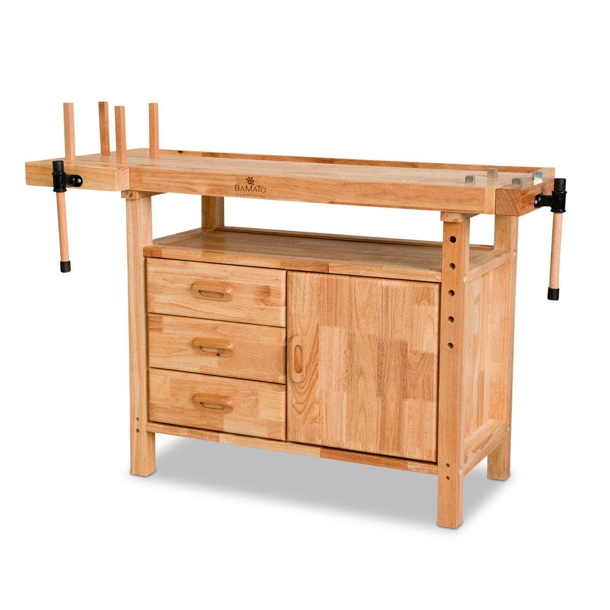 BAMATO WORK-1380 Massivholz-Werkbank