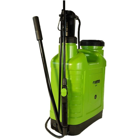 VITO Professional rückentragbarer 16L Drucksprüher mit 220 cm Länge (Schlauch und Lanze) zur Anwendung im Garten, Düngung ,Unkraut und Schädlingsbekämpfung, 16 Liter Tank, Tragegurt, geringes Gewicht - toprools.com TP Profishop GmbH